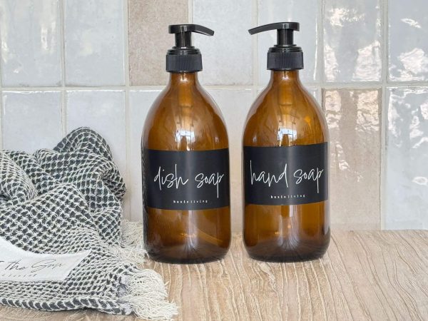 dish soap - white dish soap - black